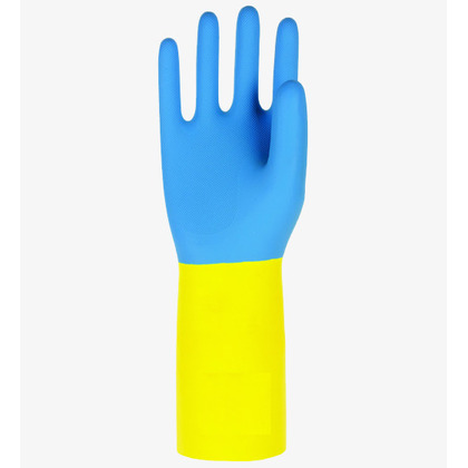 Перчатки резиновые сине-желтые Gloves XL