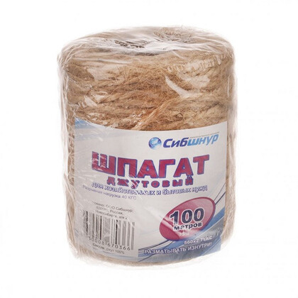 Шпагат Джутовый 100м Сибшнур